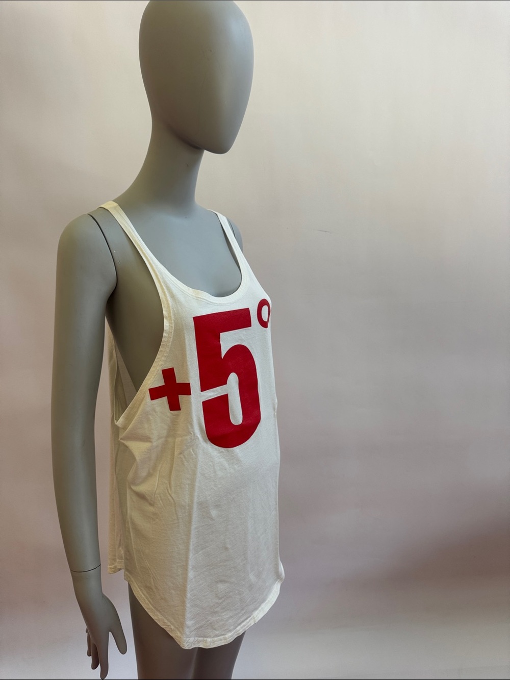 Vivienne Westwood +5 Degree Tank Top White Red Cotton Size Small/Medium NEW